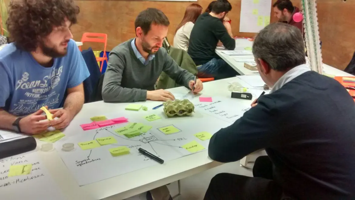 Imgen del taller de técnicas de creatividad para emprendedores en el Talud de la Ería.